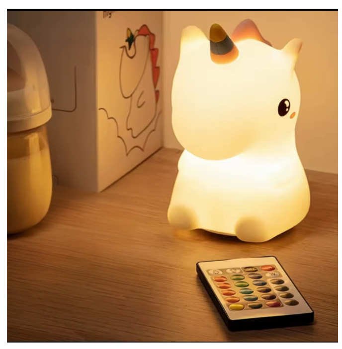 Unicorn Nattlampa – Magisk Lampa i Mjuk Silikon