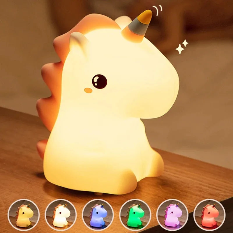 Unicorn Nattlampa – Magisk Lampa i Mjuk Silikon