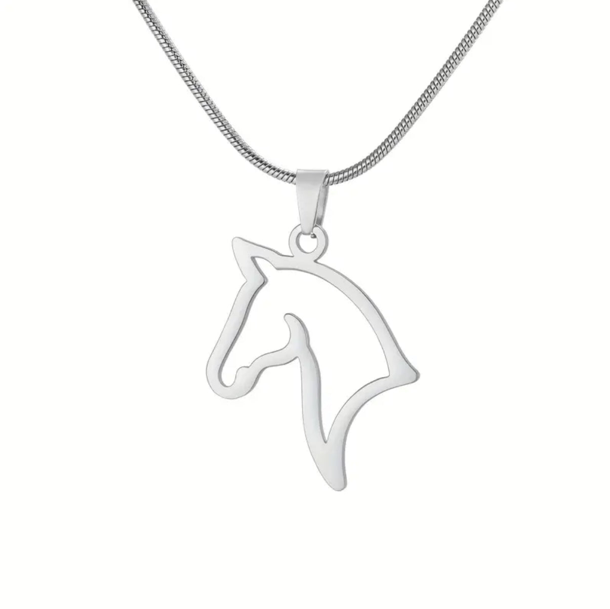 Halsband med häst - 18K guldpläterat rostfritt stål