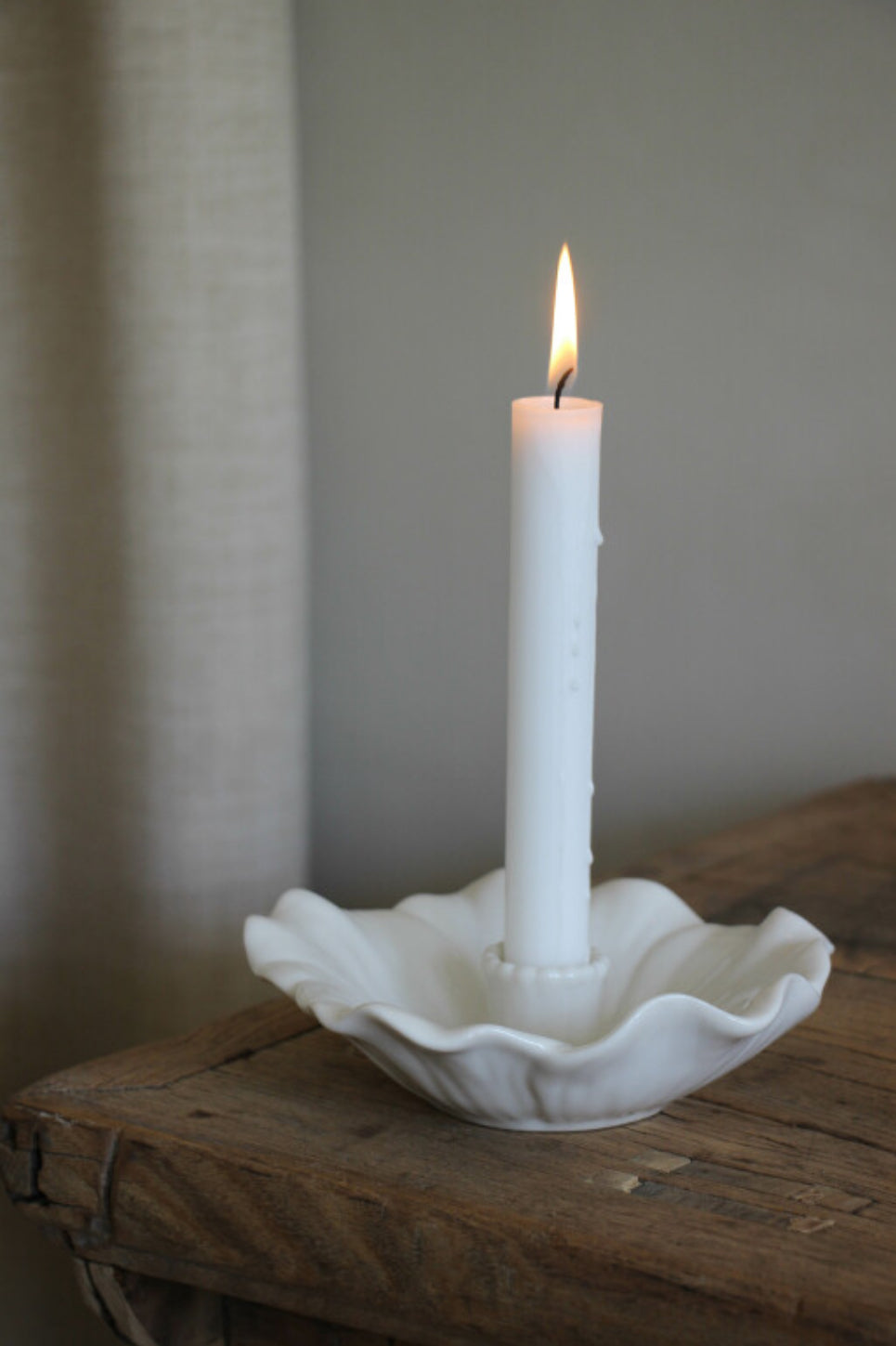 Majas Blomstra Ljusstake - Vit