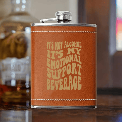 Rostfri fickplunta – “Emotional Support Beverage” design
