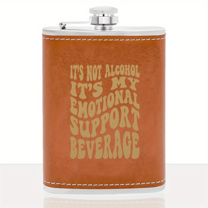 Rostfri fickplunta – “Emotional Support Beverage” design