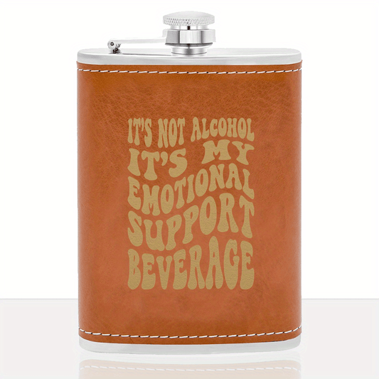 Rostfri fickplunta – “Emotional Support Beverage” design