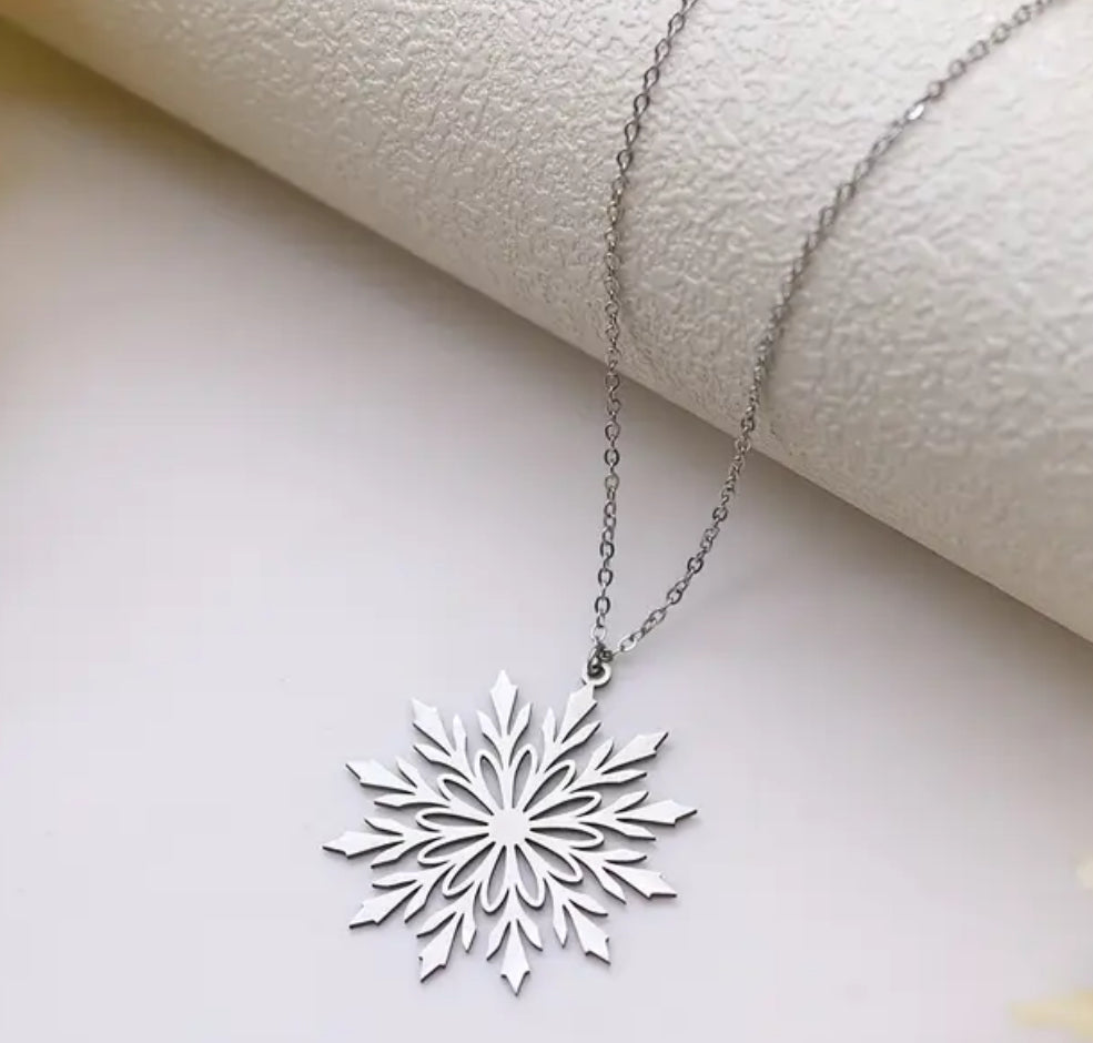 Halsband Snöflinga – rostfritt stål