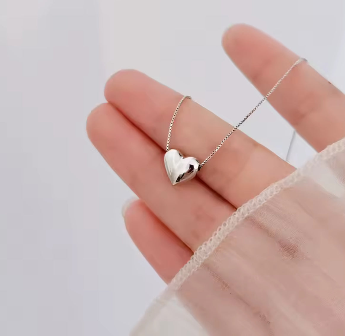 Halsband - Silver Hjärta