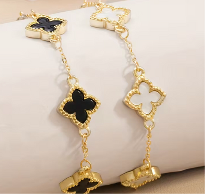 Guldarmband med fyrklöver - 1 styck