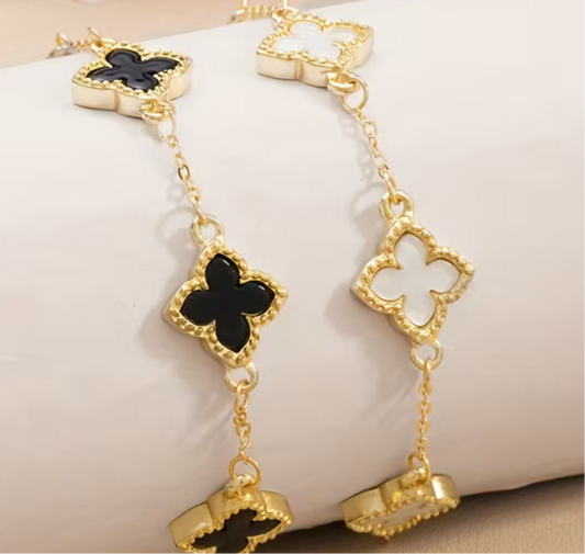 Guldarmband med fyrklöver - 1 styck