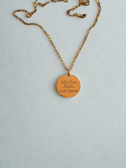 Min son alltid i mitt hjärta – Personligt halsband