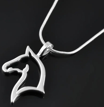 Halsband med häst - 18K guldpläterat rostfritt stål