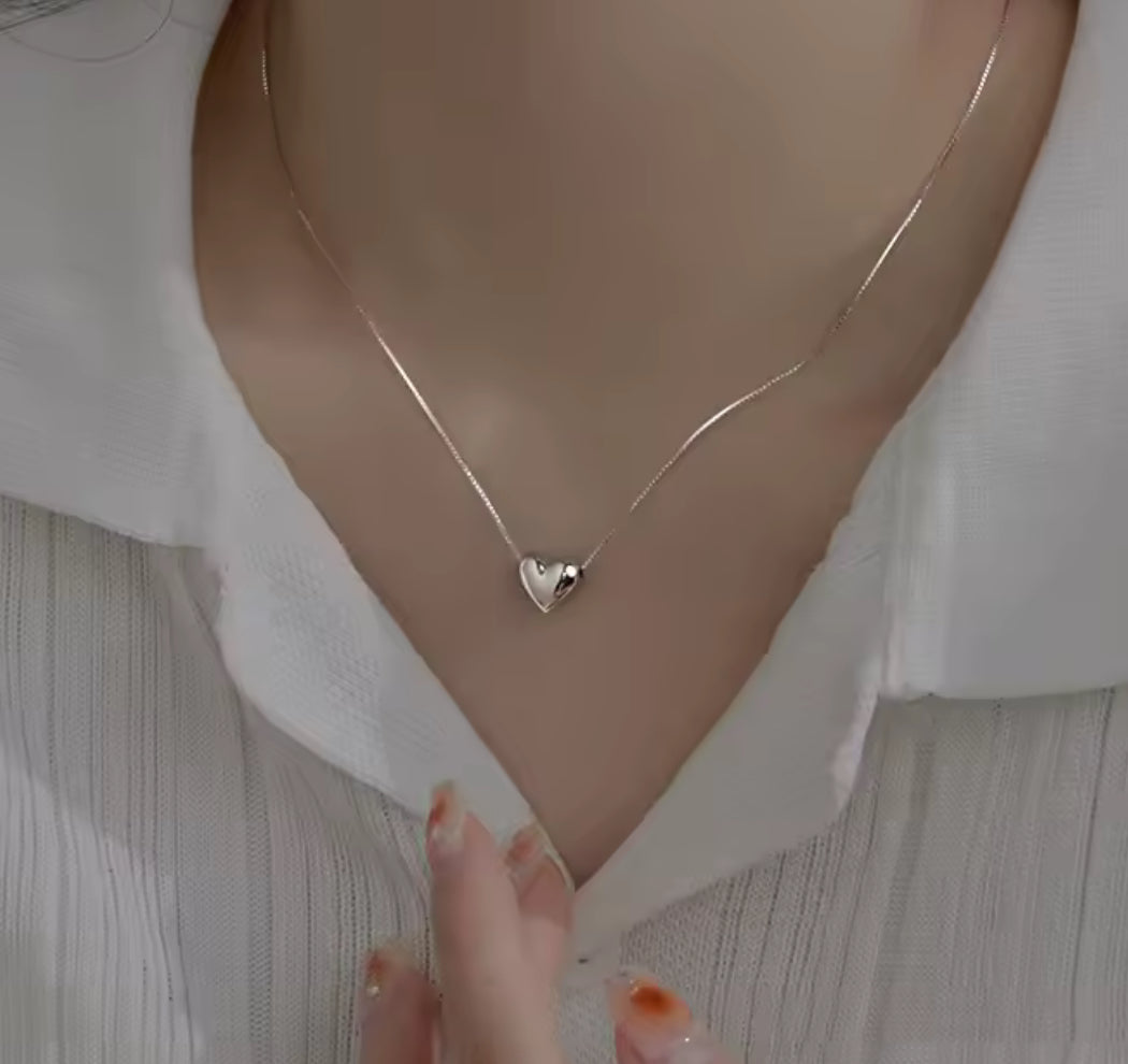 Halsband - Silver Hjärta