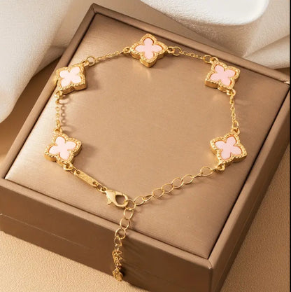 Guldarmband med fyrklöver - 1 styck