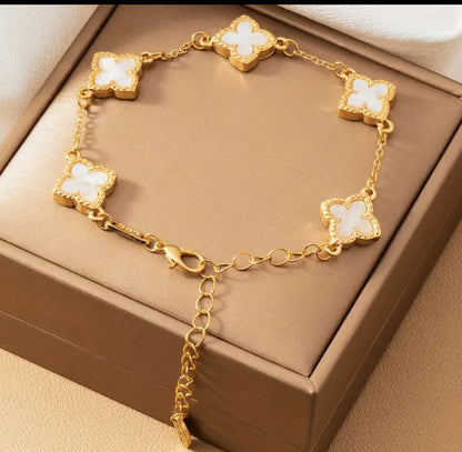 Guldarmband med fyrklöver - 1 styck