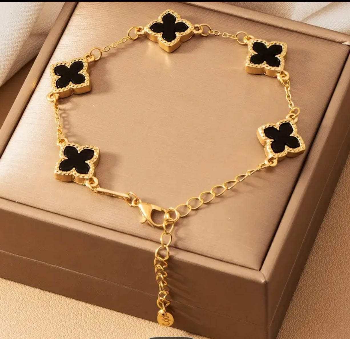 Guldarmband med fyrklöver - 1 styck