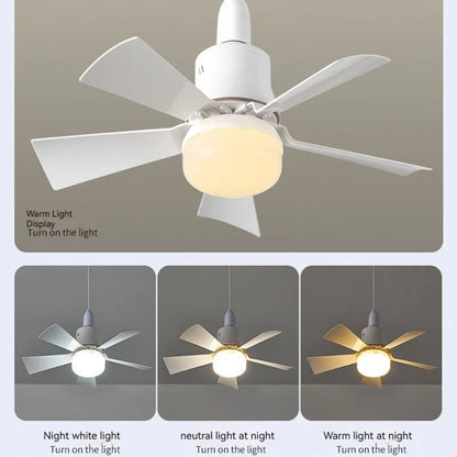 LED-lampa med fläkt - Dimbar och praktisk fjärrkontroll