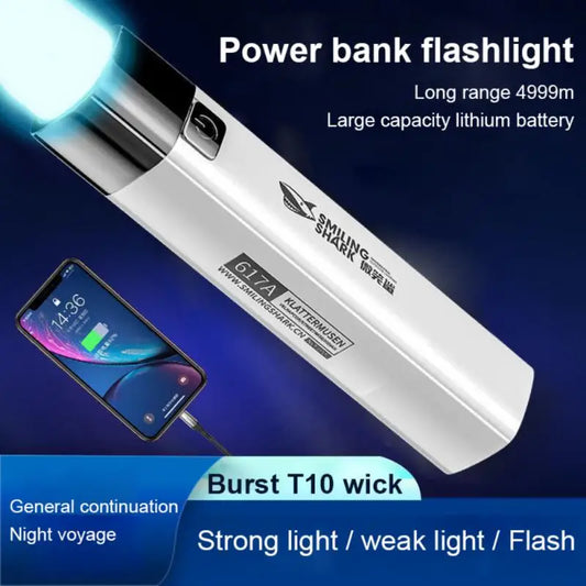 Ficklampa med Power bank