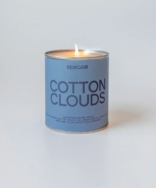 Cotton Clouds doftljus – bomull, vitt te & grönt äpple