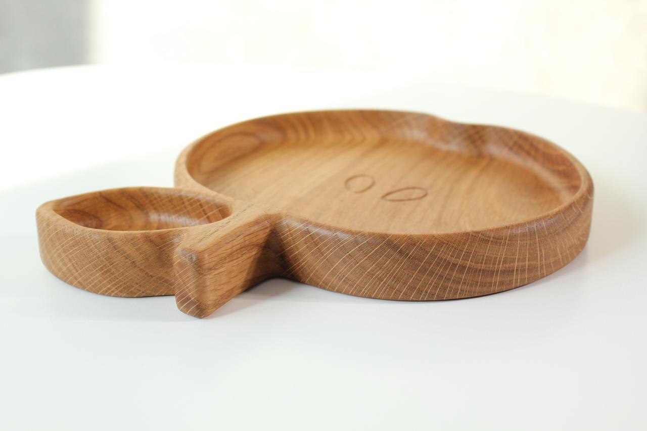 Wooden Plate For Kids - Apple